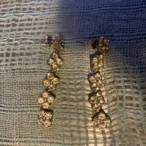 sequin dangle dress up costume CZ earrings